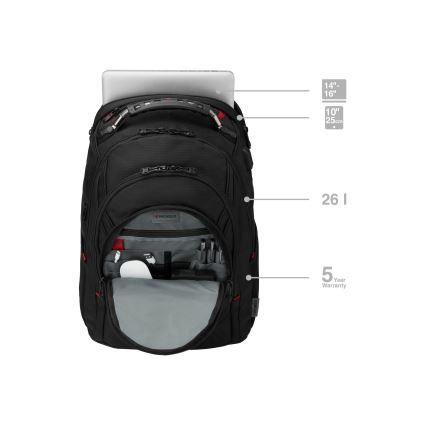 Wenger - Laptop backpack 26 l 17 with tablet pocket 10 Ibex Ballistic Deluxe