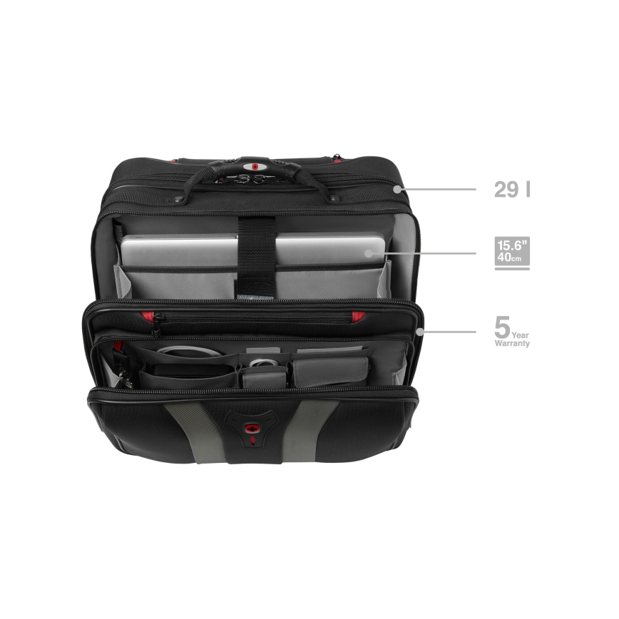 Wenger - Travel luggage on wheels 29 l + laptop case 15,6 Granada black