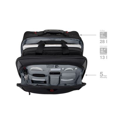 Wenger - Travel suitcase on wheels 23 l 17" + laptop bag 15,4" Potomac black