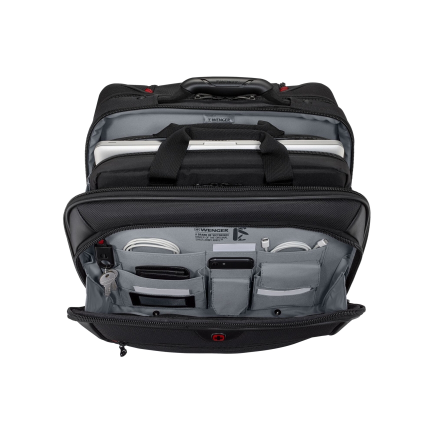 Wenger - Travel suitcase on wheels 23 l 17" + laptop bag 15,4" Potomac black
