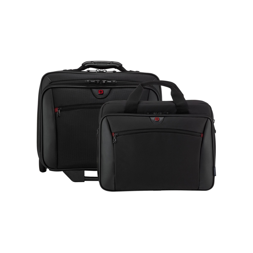 Wenger - Travel suitcase on wheels 23 l 17" + laptop bag 15,4" Potomac black