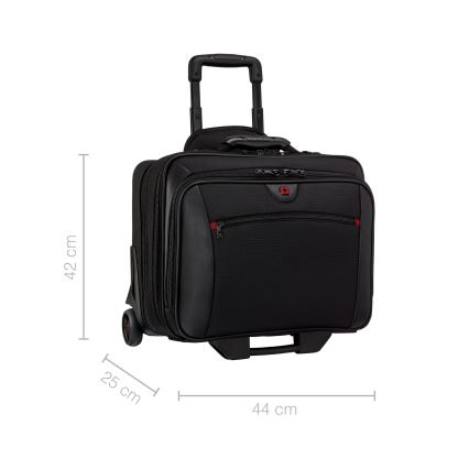 Wenger - Travel suitcase on wheels 23 l 17" + laptop bag 15,4" Potomac black