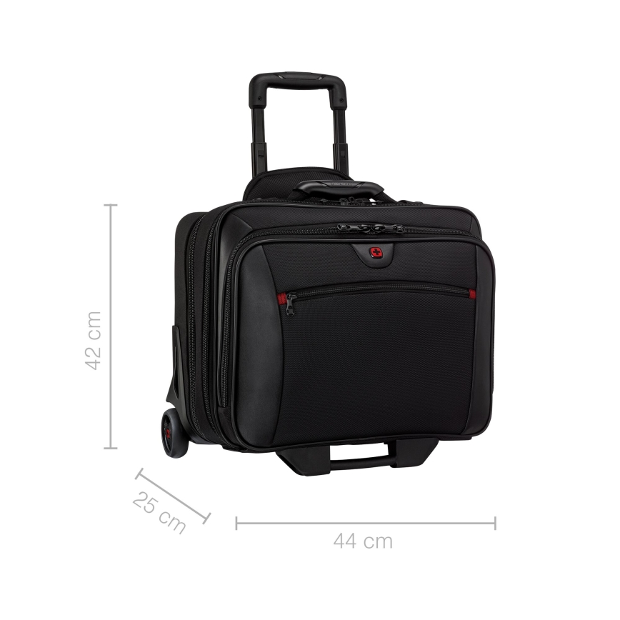 Wenger - Travel suitcase on wheels 23 l 17" + laptop bag 15,4" Potomac black