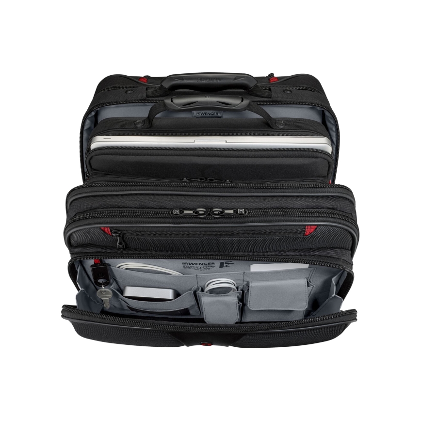 Wenger - Travel suitcase on wheels 25 l 17" + laptop bag 15,6" Patriot black