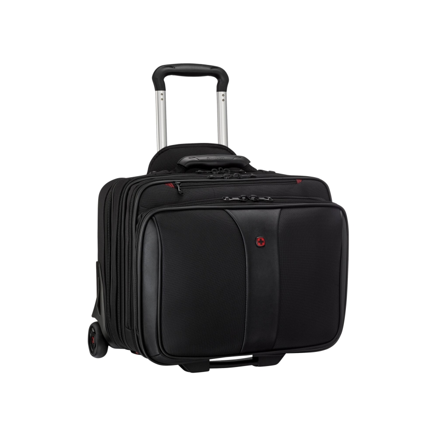 Wenger - Travel suitcase on wheels 25 l 17" + laptop bag 15,6" Patriot black