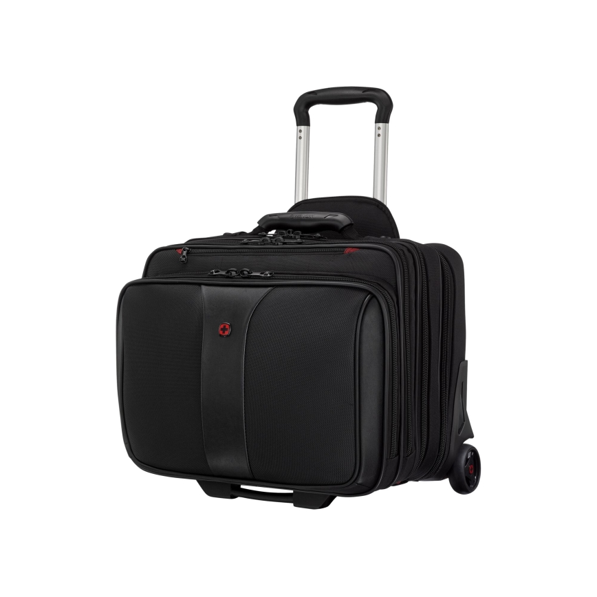 Wenger - Travel suitcase on wheels 25 l 17" + laptop bag 15,6" Patriot black