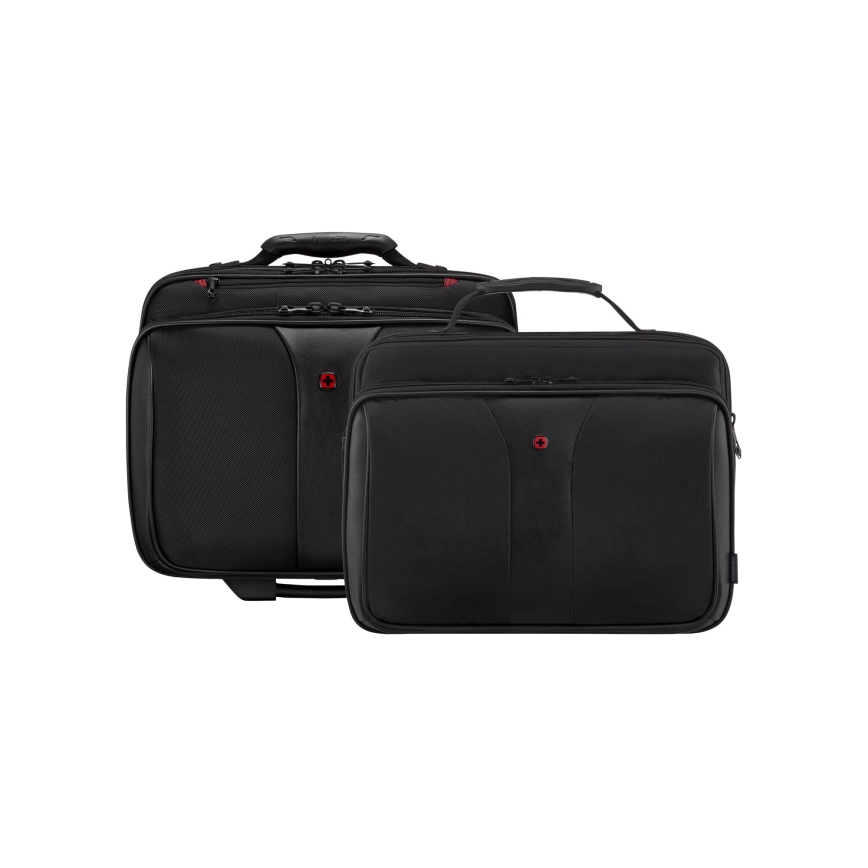 Wenger - Travel suitcase on wheels 25 l 17" + laptop bag 15,6" Patriot black