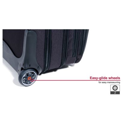 Wenger - Travel suitcase on wheels 25 l 17" + laptop bag 15,6" Patriot black
