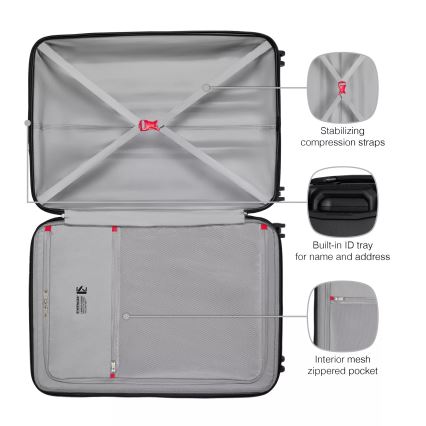 Wenger - Travel suitcase on wheels 93 l Prymo black
