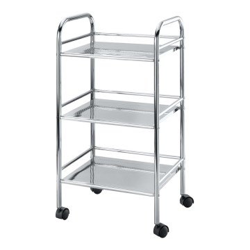 WENKO 12285100 - EXCLUSIVE Trolley 41x75 cm, Polished Chrome