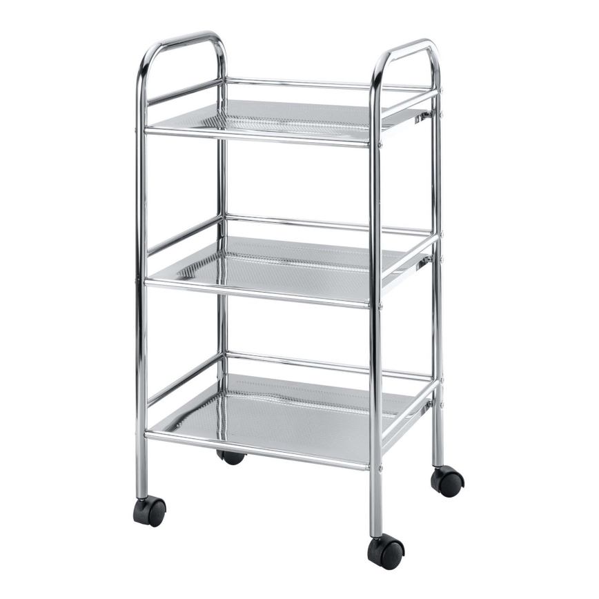 WENKO 12285100 - EXCLUSIVE Trolley 41x75 cm, Polished Chrome