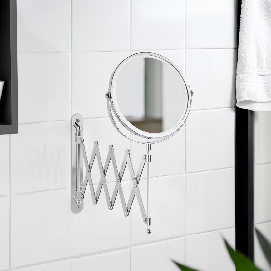 WENKO 15165100 - EXCLUSIVE Makeup Mirror 19 x 38.5 cm Polished Chrome