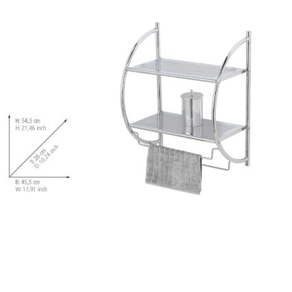 WENKO 15173100 - EXCLUSIVE Shelf 45.5 x 54.5 cm Polished Chrome
