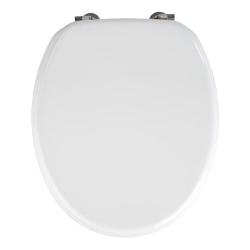 WENKO 154008100-WC VALENCIA toilet seat 43x36 cm white/silver