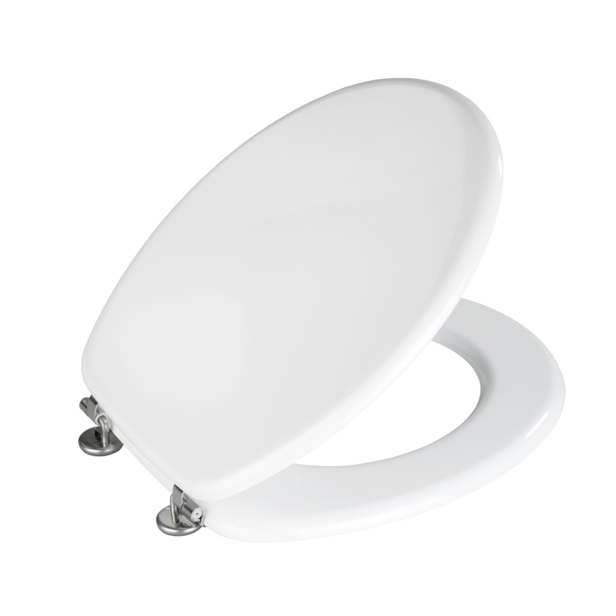 WENKO 154008100-WC VALENCIA toilet seat 43x36 cm white/silver