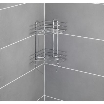 WENKO 15498100 - EXCLUSIVE Corner Shelf 23 x 30.5 cm, Polished Chrome