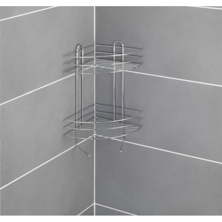 WENKO 15498100 - EXCLUSIVE Corner Shelf 23 x 30.5 cm, Polished Chrome