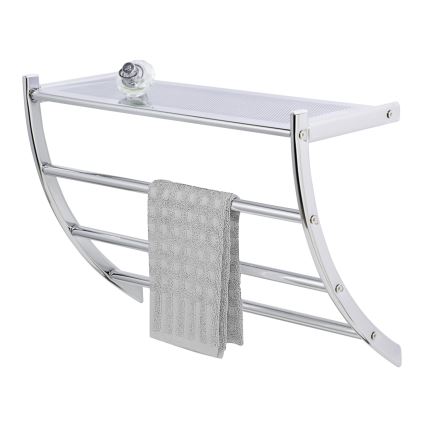 WENKO 15578100 - PESCARA Freestanding Towel Rack 56 x 46 cm, Polished Chrome