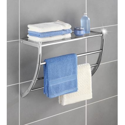 WENKO 15578100 - PESCARA Freestanding Towel Rack 56 x 46 cm, Polished Chrome