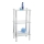 WENKO 15851100 - YAGO Shelf 40 x 74 cm, Silver/Clear