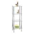 WENKO 15853100 - YAGO Shelf 40 x 104 cm stainless steel/silver/clear