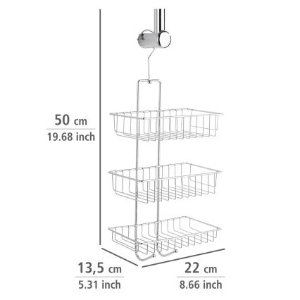 WENKO 15888100 - NIVALA Shelf 22x50 cm polished chrome