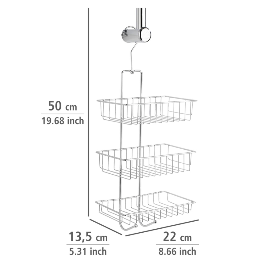 WENKO 15888100 - NIVALA Shelf 22x50 cm polished chrome