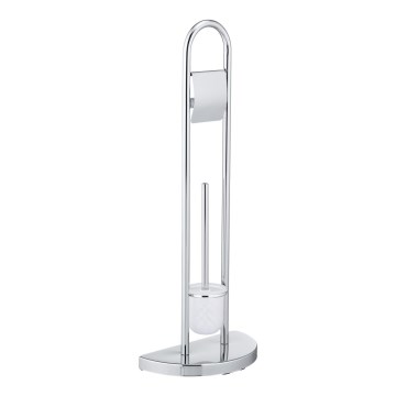 WENKO 16608100 - COSENZA Toilet Brush 33x84 cm Polished Chrome/Satin