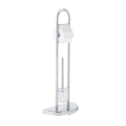 WENKO 16608100 - COSENZA Toilet Brush 33x84 cm Polished Chrome/Satin