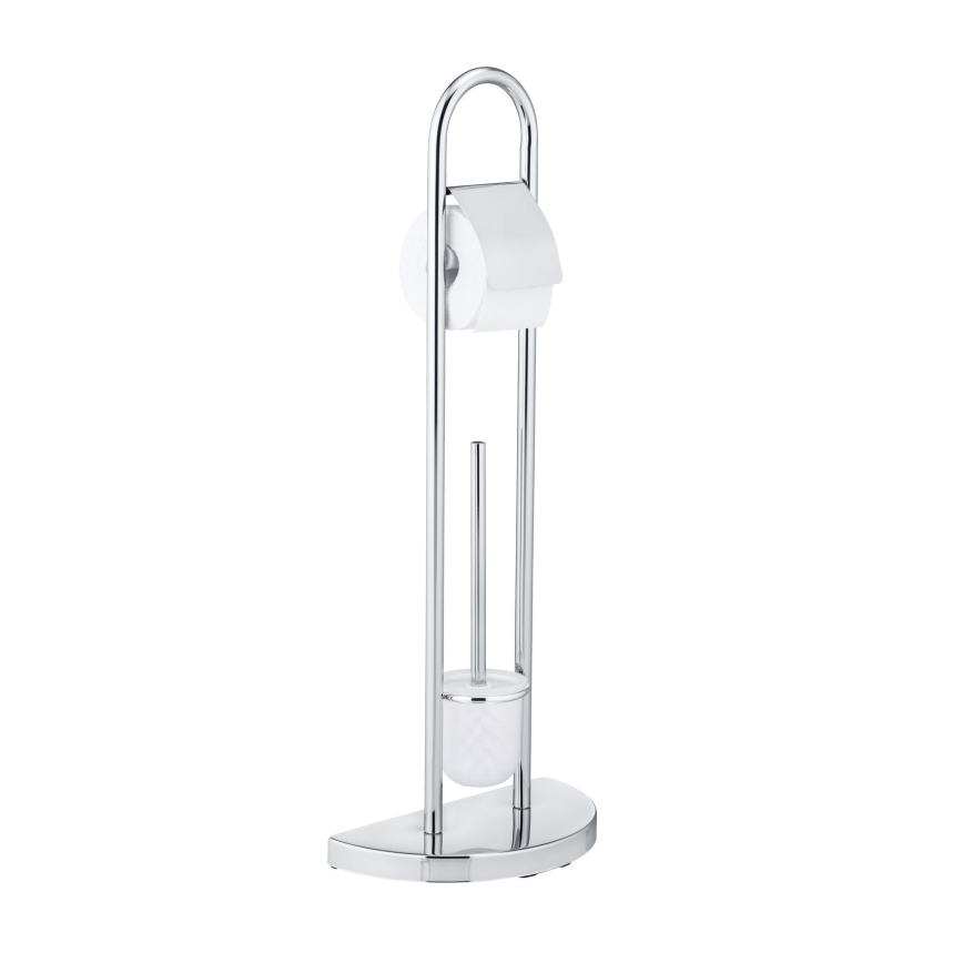 WENKO 16608100 - COSENZA Toilet Brush 33x84 cm Polished Chrome/Satin