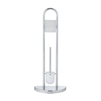 WENKO 16608100 - COSENZA Toilet Brush 33x84 cm Polished Chrome/Satin