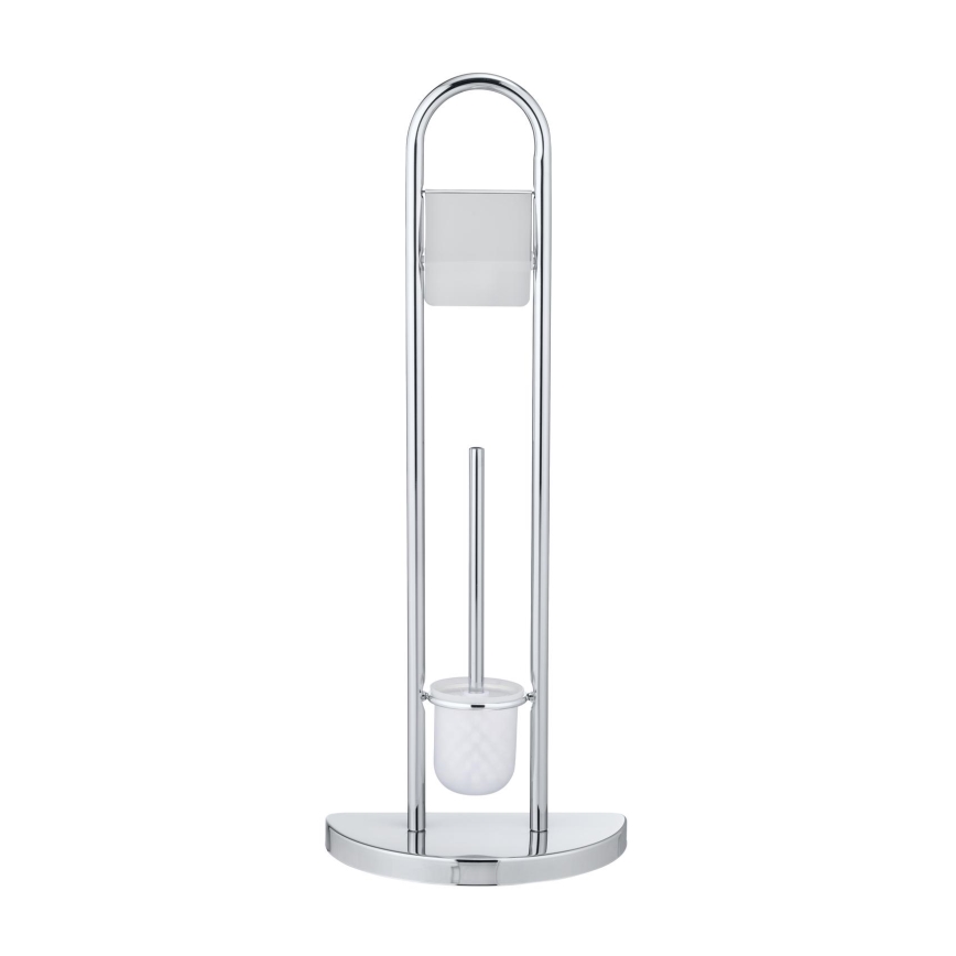 WENKO 16608100 - COSENZA Toilet Brush 33x84 cm Polished Chrome/Satin