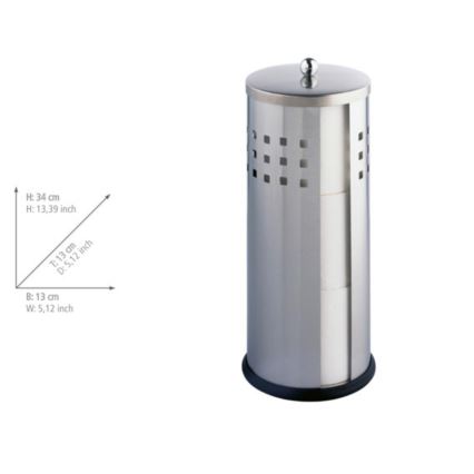 WENKO 16636100 - ANCONA Toilet Paper Holder 13x34 cm stainless steel/silver