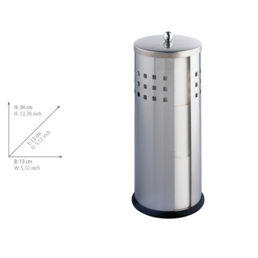 WENKO 16636100 - ANCONA Toilet Paper Holder 13x34 cm stainless steel/silver