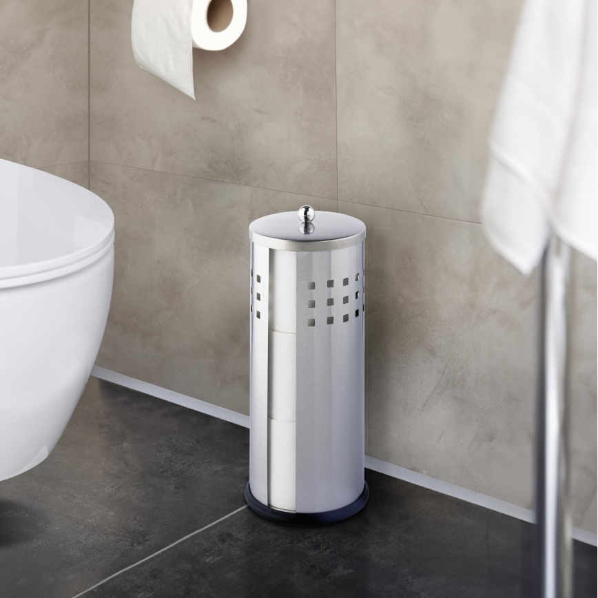 WENKO 16636100 - ANCONA Toilet Paper Holder 13x34 cm stainless steel/silver