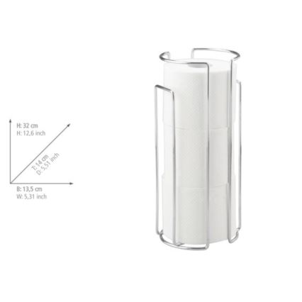 WENKO 16825100 - MILANO Toilet Paper Holder 13.5 x 32 cm, Polished Chrome