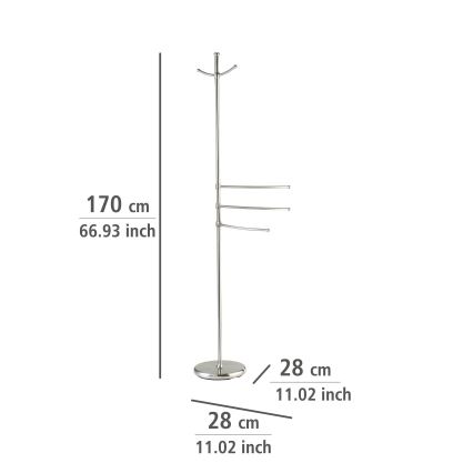 WENKO 16827100 - ADIAMO Stand 28x170 cm Silver