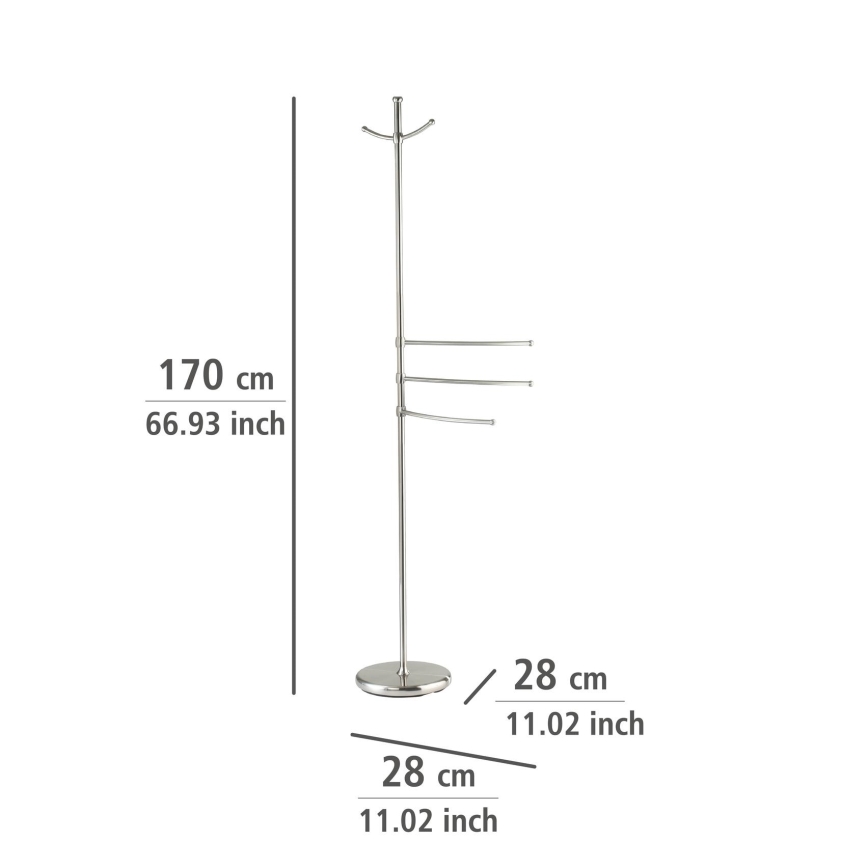 WENKO 16827100 - ADIAMO Stand 28x170 cm Silver