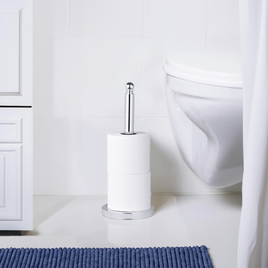 WENKO 16878100 - VITERBO Toilet Paper Holder 14 x 35 cm, Silver