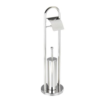 WENKO 16993100 - VASTO Toilet Brush Set 22 x 81 cm, stainless steel/silver