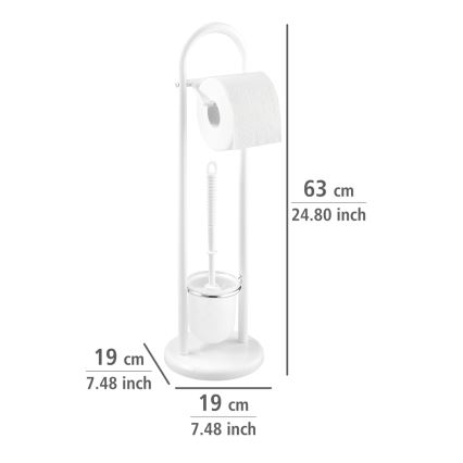 WENKO 17092100 - SIENA Toilet Brush 19x63 cm White/Satin
