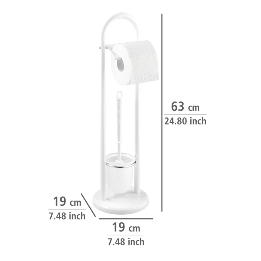 WENKO 17092100 - SIENA Toilet Brush 19x63 cm White/Satin