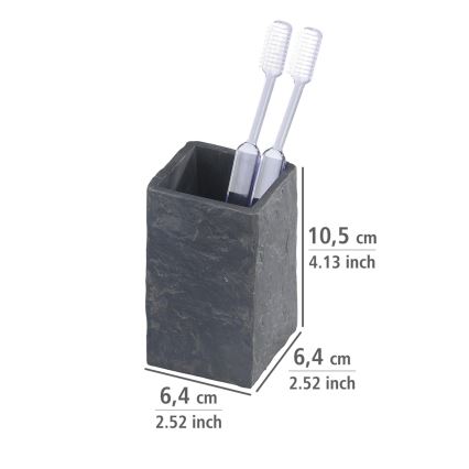 WENKO 17920100 - Tumbler SLATE ROCK 6.4 x 10.5 cm, anthracite