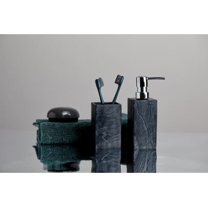 WENKO 17921100 - SLATE ROCK 250 ml Soap Dispenser, Anthracite