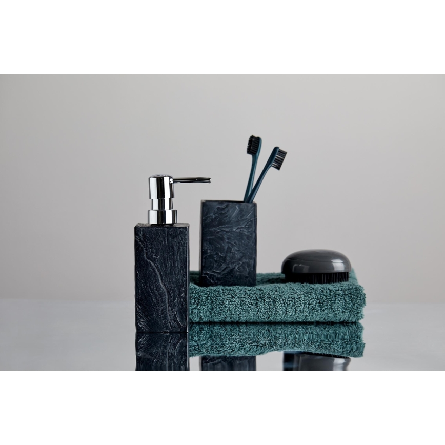 WENKO 17921100 - SLATE ROCK 250 ml Soap Dispenser, Anthracite