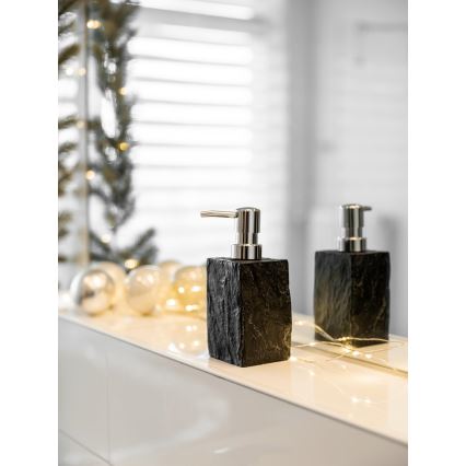 WENKO 17921100 - SLATE ROCK 250 ml Soap Dispenser, Anthracite
