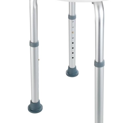 WENKO 1792921100 - SECURA Stool 45.5 x 45.5 cm White/Silver/Grey