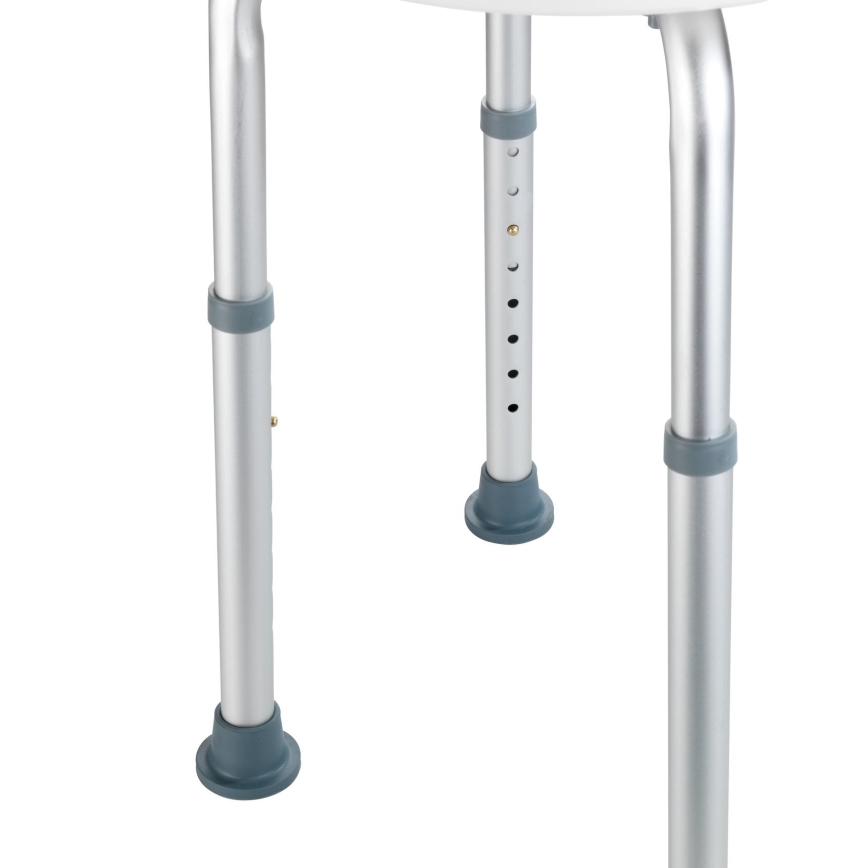 WENKO 1792921100 - SECURA Stool 45.5 x 45.5 cm White/Silver/Grey