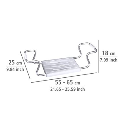 WENKO 17930100 - SECURA Bathtub Seat 26 x 18 cm White/Silver