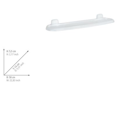 WENKO 17943100 - PURE Shelf, 58 x 14 cm, White